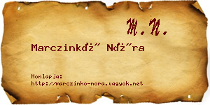 Marczinkó Nóra névjegykártya